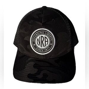 NRA National Rifle Association Black Camo Patch Logo Hat Baseball Cap NEW
